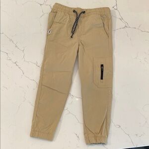 3 for $20! Boys 5t jogger pants DKNY Tan Cargo Joggers with Black Drawstring